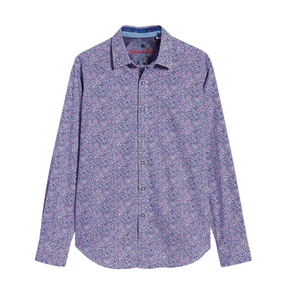 Robert Graham 'Precision' Mens Variegated Button Down Shirt - Picture 6 of 13